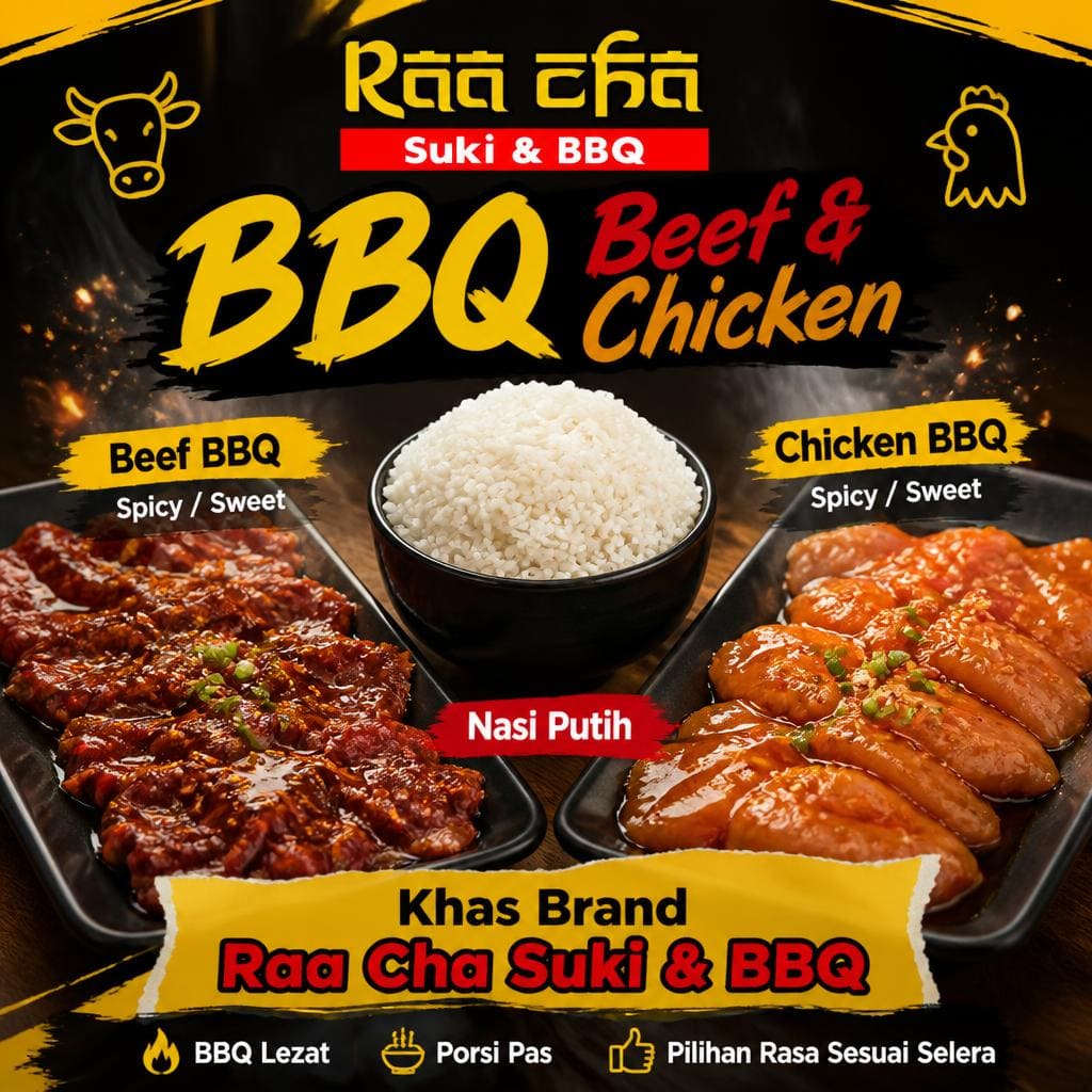 Raa Cha BBQ Beef & Chicken Raa Cha Suki & BBQ